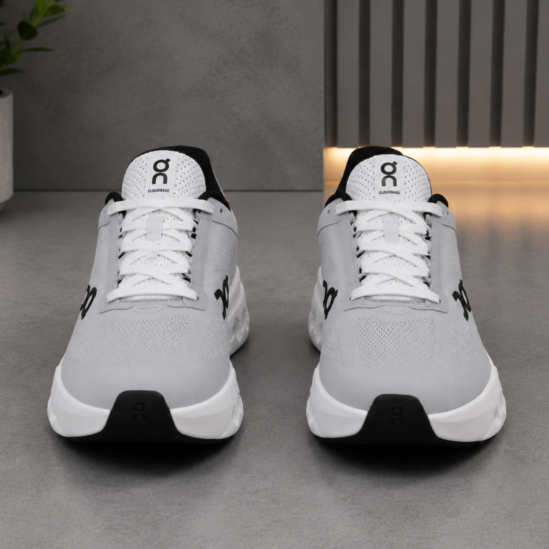O_n Run_ning Cloud 6 Men's Running Shoes | Lightweight Breathable Sports Sneakers | Grey/White