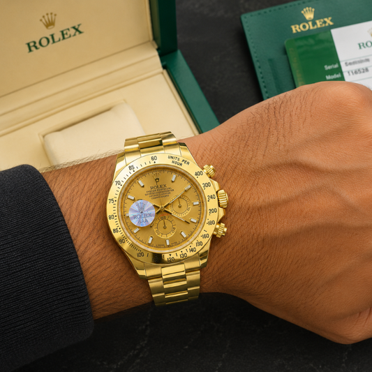 Ro_lex Cosmograph Daytona Men's Full Gold Chronograph Analog Luxury Watch
