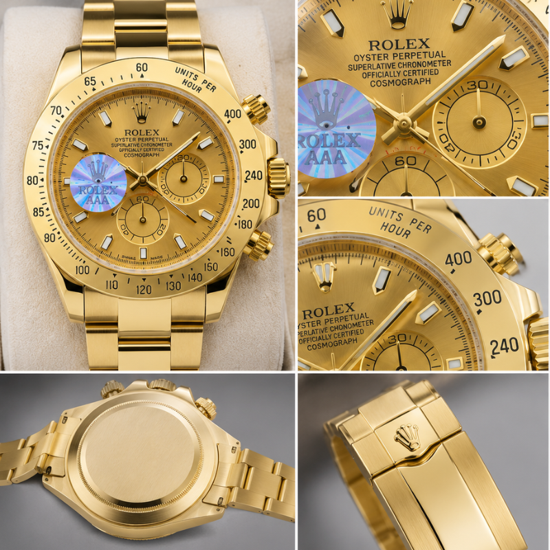 Ro_lex Cosmograph Daytona Men's Full Gold Chronograph Analog Luxury Watch