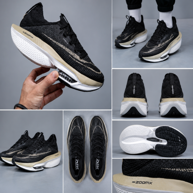 Ni_ke_Air ZoomX Premium Running Shoes – Black Beige