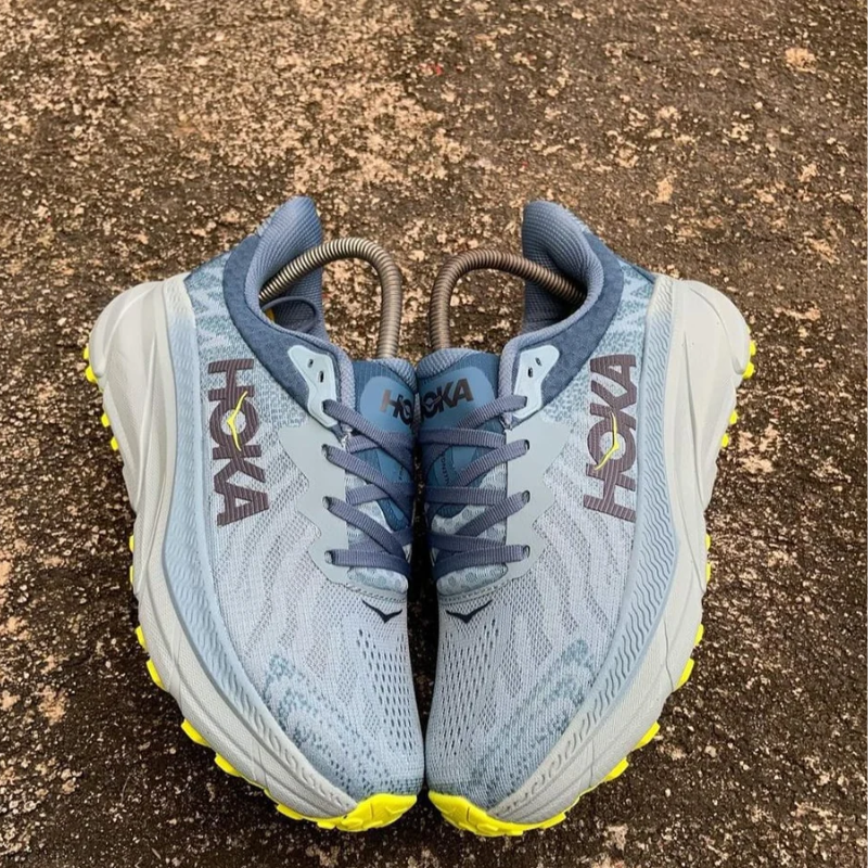 HO_KA _Mach 6_Running Shoes – Sky Blue / Lime Green