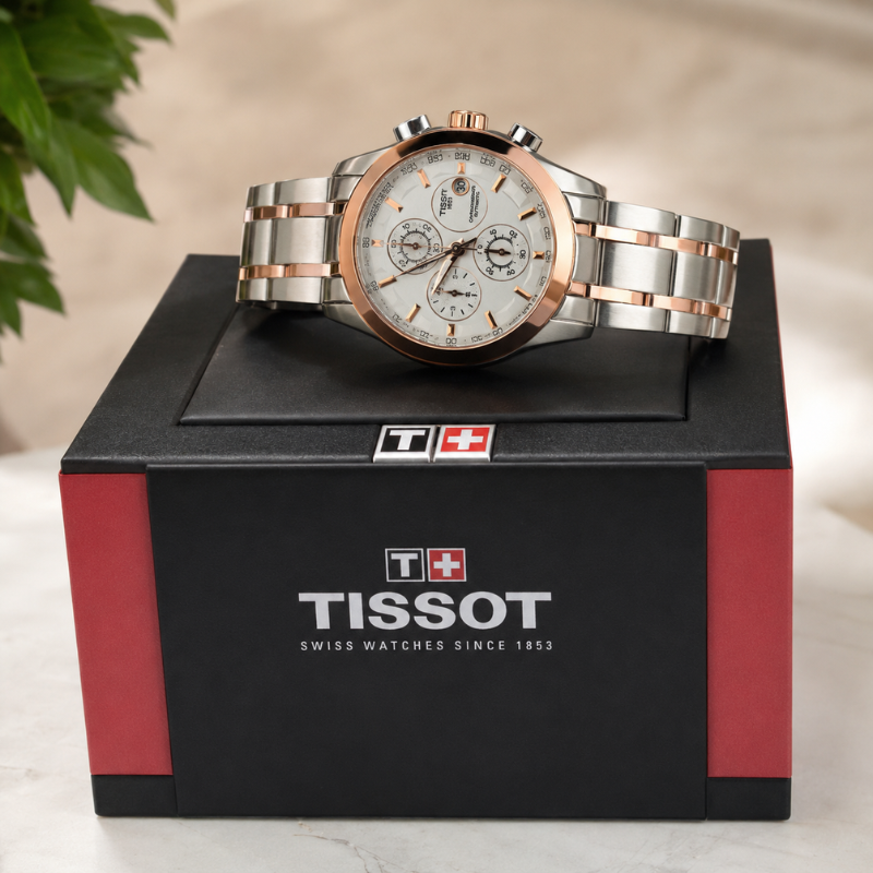 Tis_sot 1853 Two-Tone Chronograph Men's Premium Stainless Steel Watch