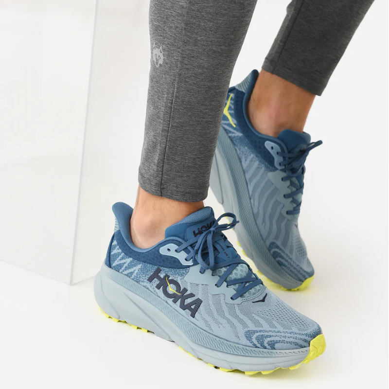 HO_KA _Mach 6_Running Shoes – Sky Blue / Lime Green
