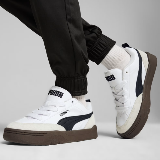 PU_MA Park Lifestyle OG Sneakers (White/Black/Brown colorway)
