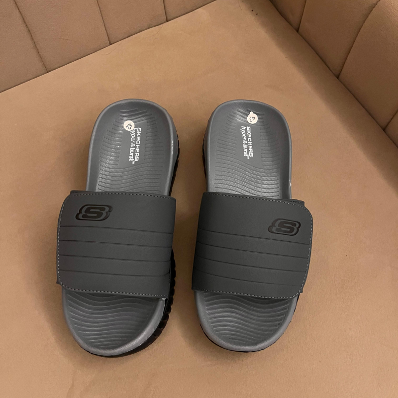 Ske_chers Hyper Burst Comfort Slides – Grey/Black