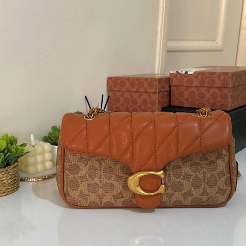 Co_ach Quilted Brown Shoulder Bag – Premium Luxury Handbag