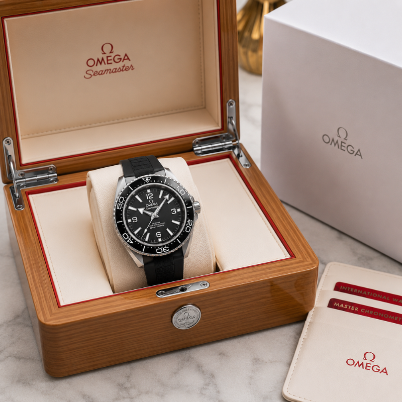 Om_ega Seamaster Professional Men's Black Dial Stainless Steel Diver Watch