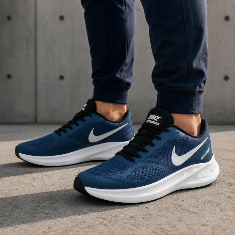 Ni_ke Air Downshifter 10 Men's Running Shoes | Lightweight Mesh Sports Sneakers | Blue/White