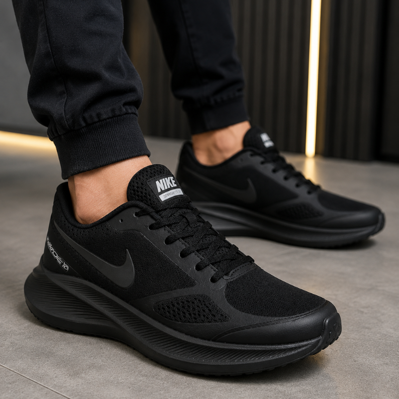 Ni_ke Air Downshifter 10 Men's Running Shoes | All Black Lightweight Sports Sneakers | Comfortable Daily Running Shoes