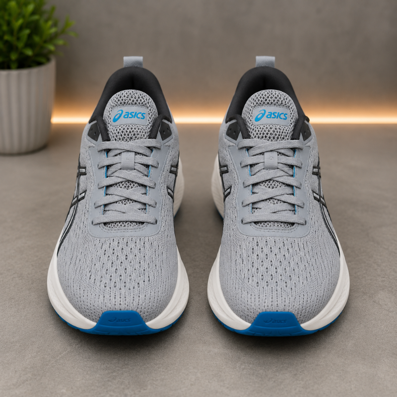 AS_ICS Jolt 5 Men's Running Shoes | Grey & Blue Lightweight Sports Sneakers | Cushioned Everyday Comfort