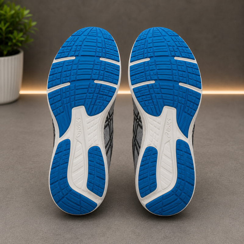 AS_ICS Jolt 5 Men's Running Shoes | Grey & Blue Lightweight Sports Sneakers | Cushioned Everyday Comfort
