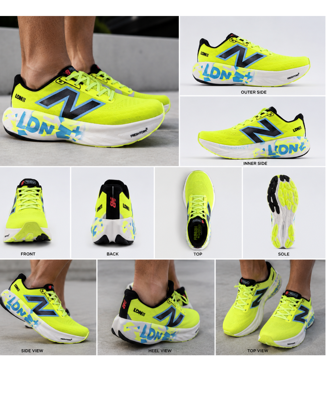 M_en's Prem_ium Neon Green Running Shoes | Lightweight Cushioned Sports Sneakers