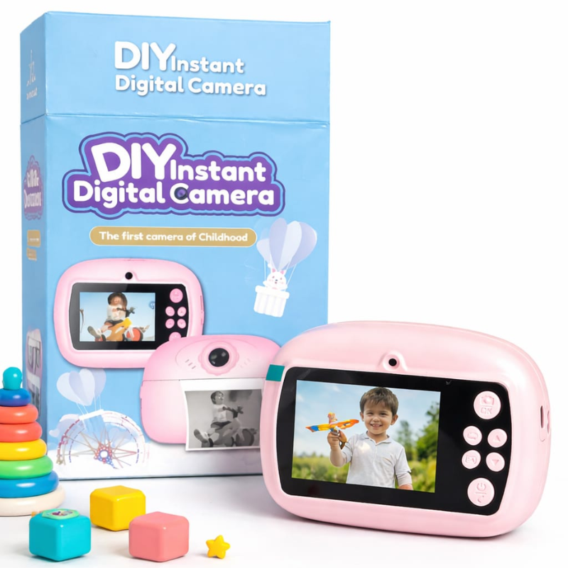 Kids Instant Print Camera | DIY Digital Camera for Kids with Thermal Printing & Fun Accessories