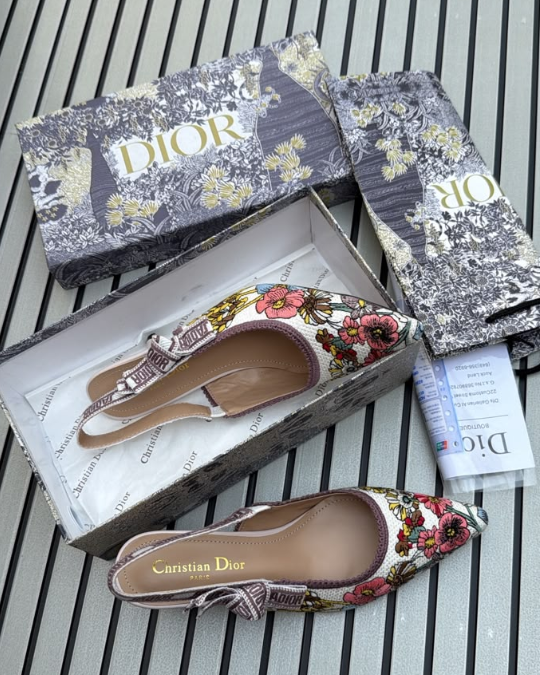 Ele_gant Flo_ral Embroidered Slingback Ballet Flats for Women