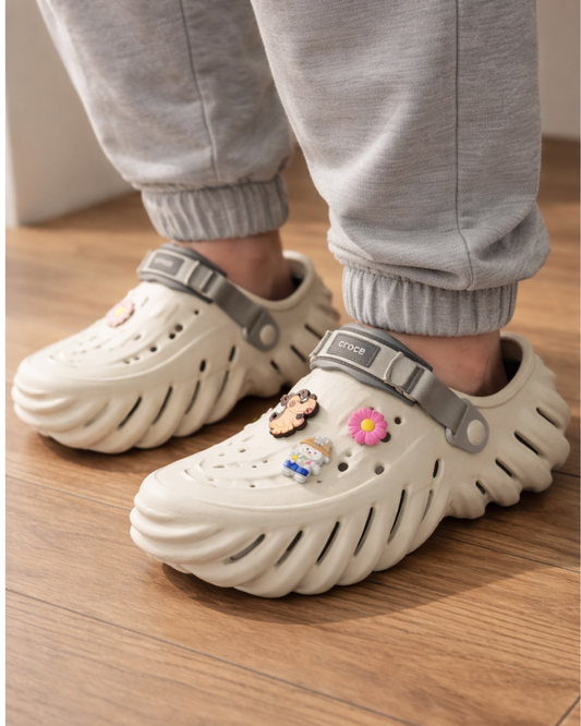 Prem_ium Chu_nky Clogs with Charms – Lightweight Comfort Slip-On Sandals