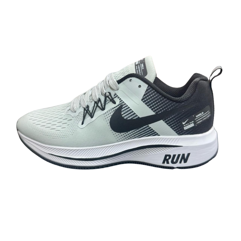 NI_KE RUN SHIELD WHITE BLACK