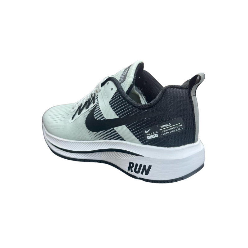 NI_KE RUN SHIELD WHITE BLACK