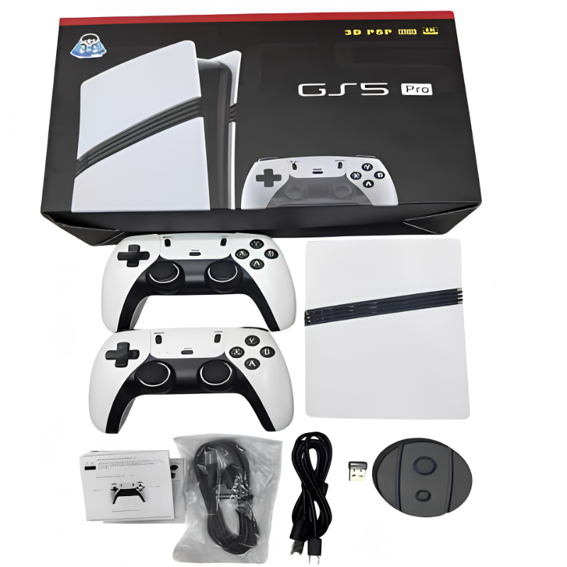 GS5 PRO Gaming Console with 2.4G Dual Video Games with 30,000 Games 53+ Emulators Full HD HDMI Output, TV Game Set