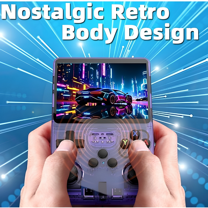Handheld R36S Gaming Console – 4000 Games, Rechargeable Portable