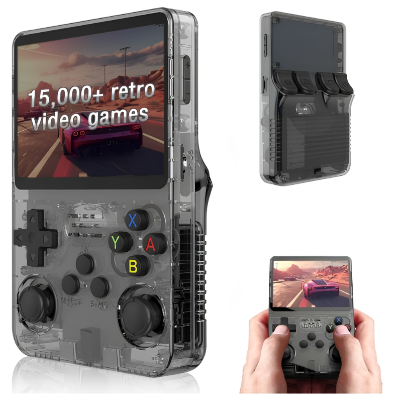 Handheld R36S Gaming Console – 4000 Games, Rechargeable Portable
