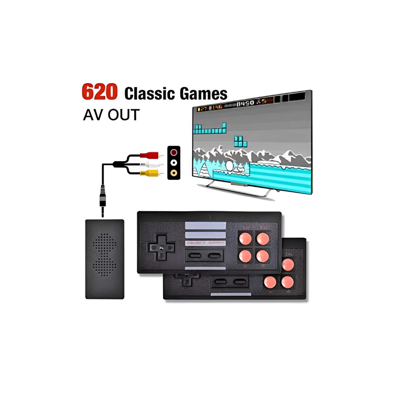 Extreme Mini Game Box Wireless TV Video Game BUILT-IN 620 AV 8 Bit Classic Games