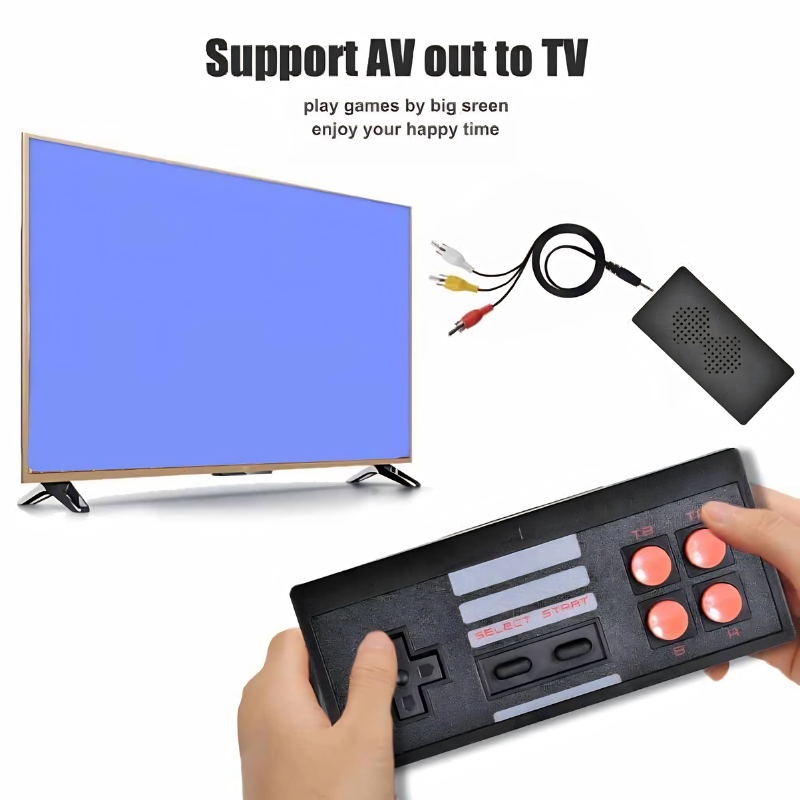 Extreme Mini Game Box Wireless TV Video Game BUILT-IN 620 AV 8 Bit Classic Games