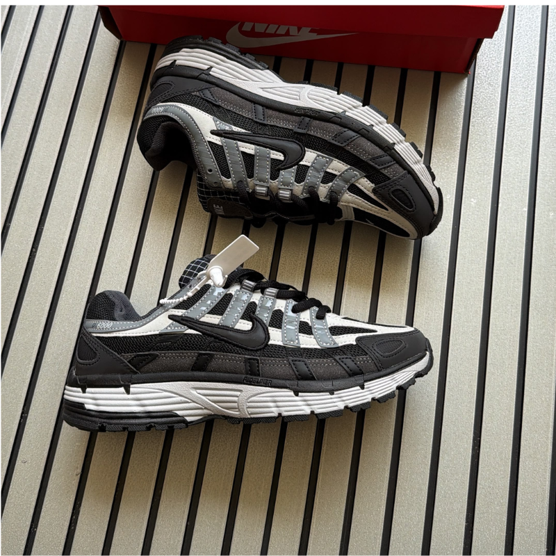 Ni_ke P-6000 Black Grey Retro Running Sneakers
