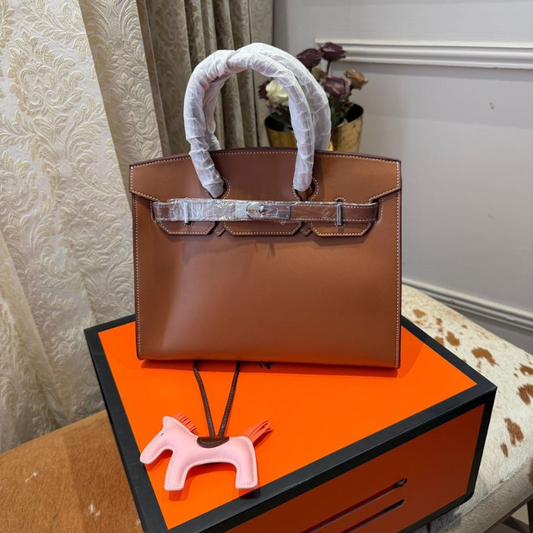 Her_mès Birkin Inspired Brown Luxury Handbag – Premium Women's Tote Bag