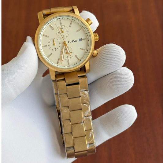 Fos_sil Chronograph Gold-Tone Watch – Premium Men's Wristwatch