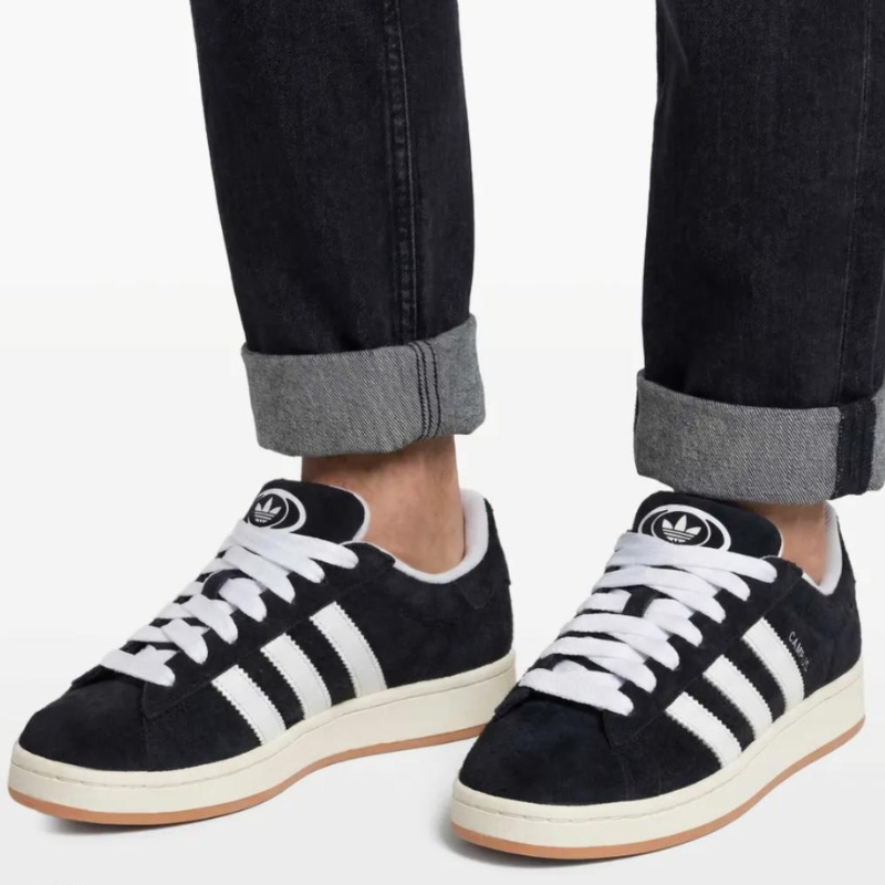 Adi_das Cam_pus 00s Black White Suede Sneakers