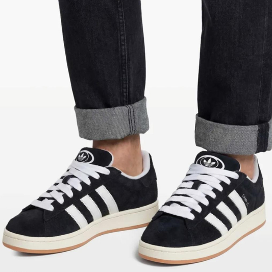 Adi_das Cam_pus 00s Black White Suede Sneakers