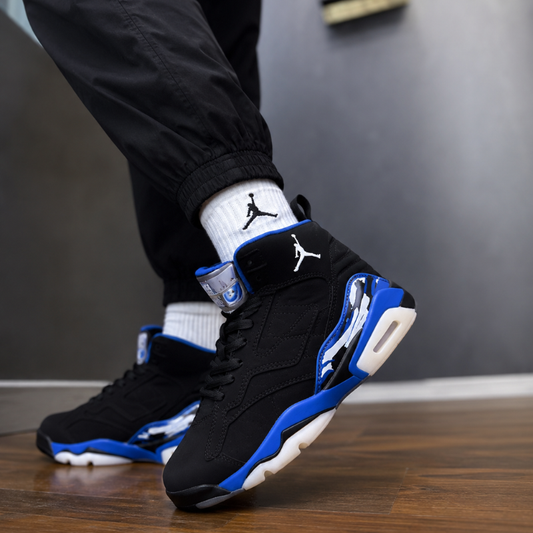Ni_ke Air Jordan Retro High Black Blue Men's Sneakers