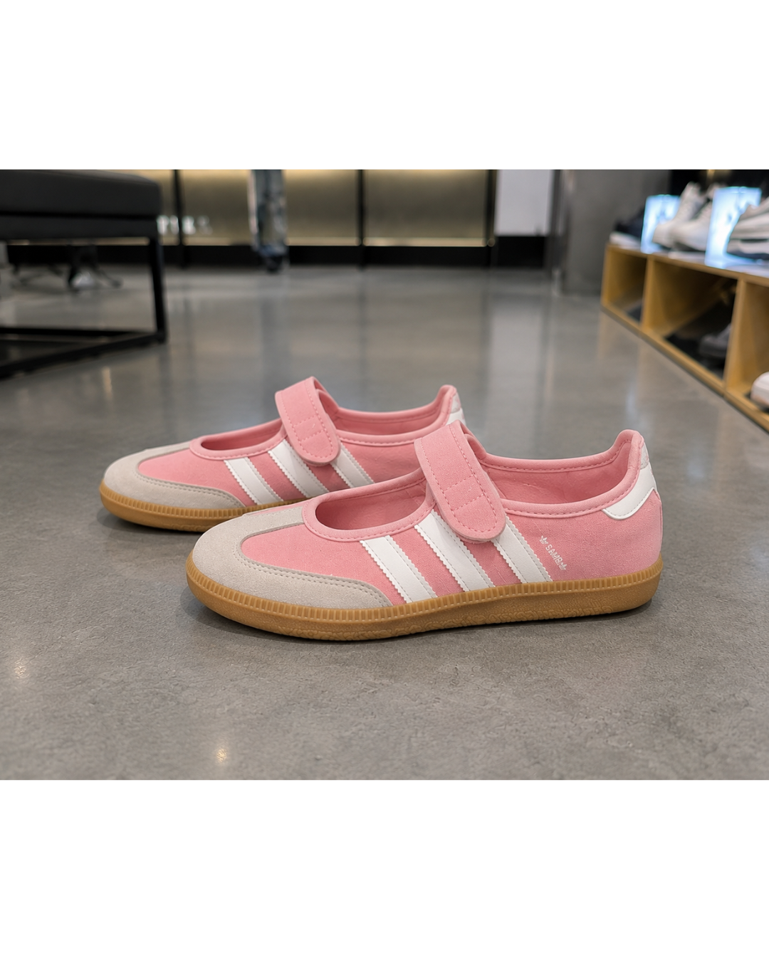 Gir_ls' Pi_nk Mary Jane Casual Sne_akers – Stylish Velcro Strap Flats