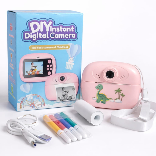 Kids Instant Print Camera | DIY Digital Camera for Kids with Thermal Printing & Fun Accessories