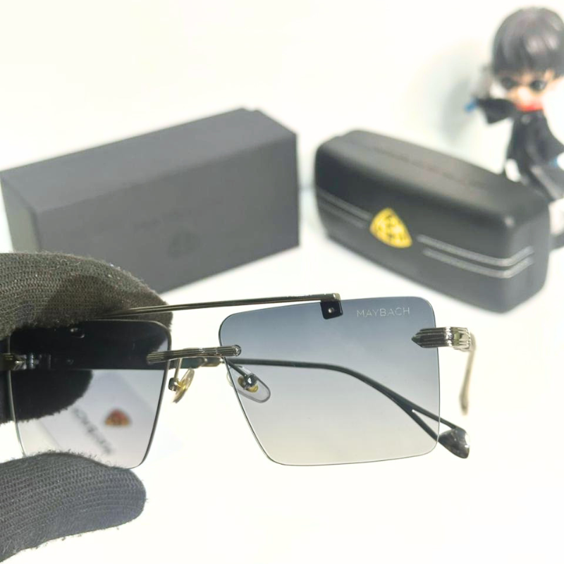 Mayb@ch Luxury Rimless Gradient Sunglasses for Men & Women | Premium UV Protection Shades
