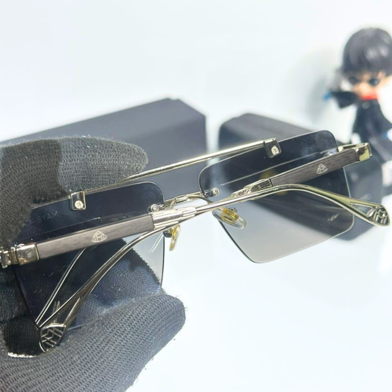 Mayb@ch Luxury Rimless Gradient Sunglasses for Men & Women | Premium UV Protection Shades