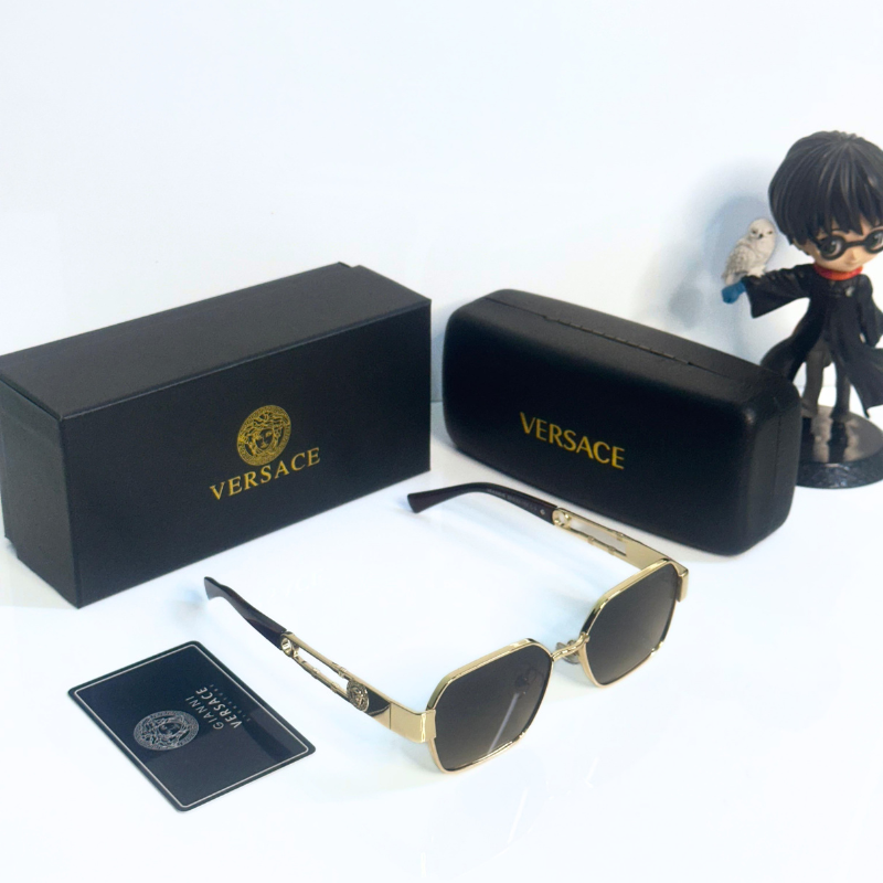 Vers@ce Style Luxury Black Rimless Sunglasses for Men &amp; Women | Premium UV400 Shades