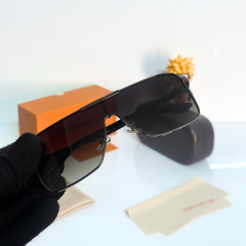 Loui& Vuitt0n Designer Sunglasses – Luxury Square Frame | UV Protection | Unisex