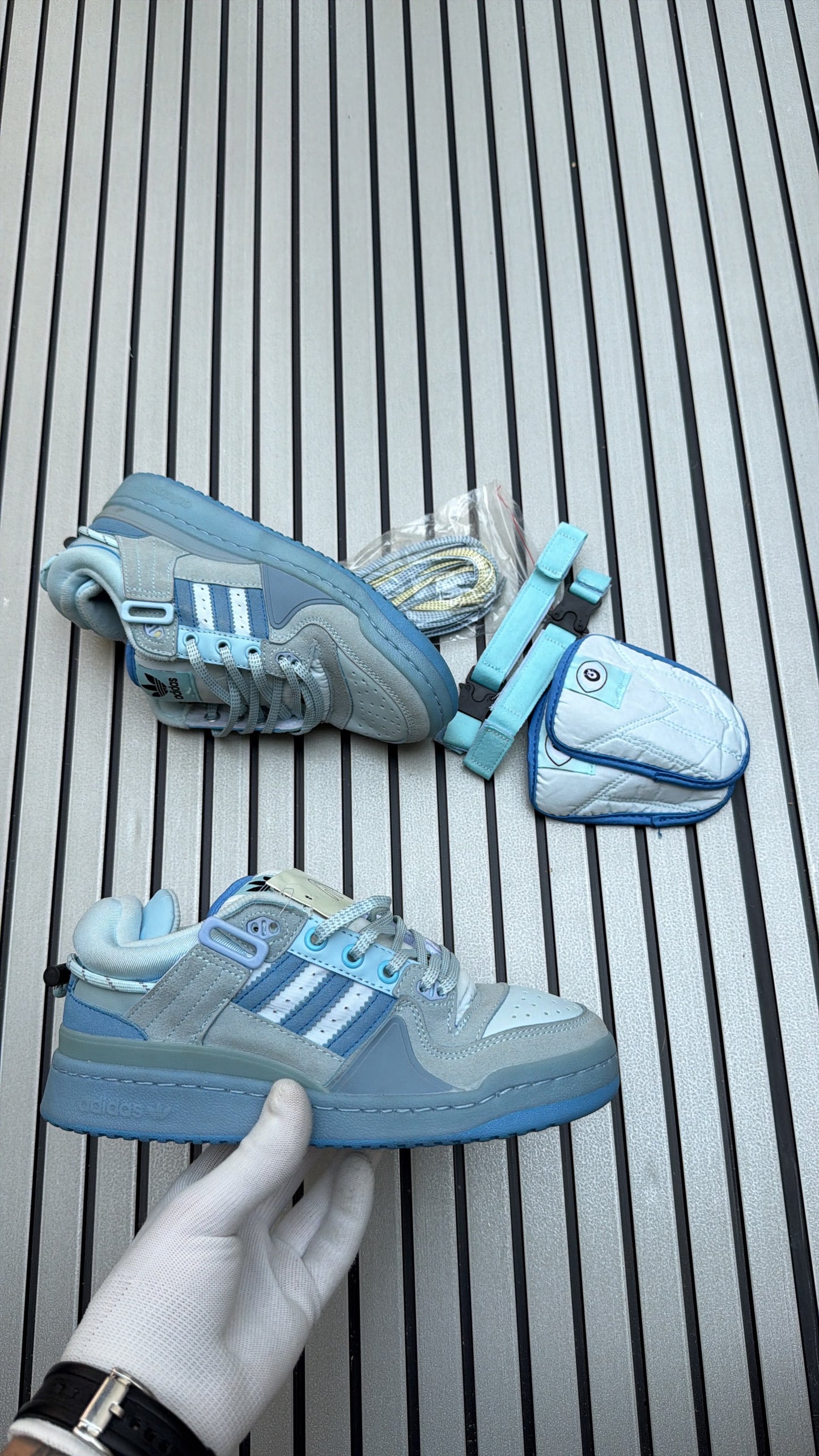 Adi_das x Bad Bunny Sky Blue Sneakers – Premium Lifestyle Shoes for Girls