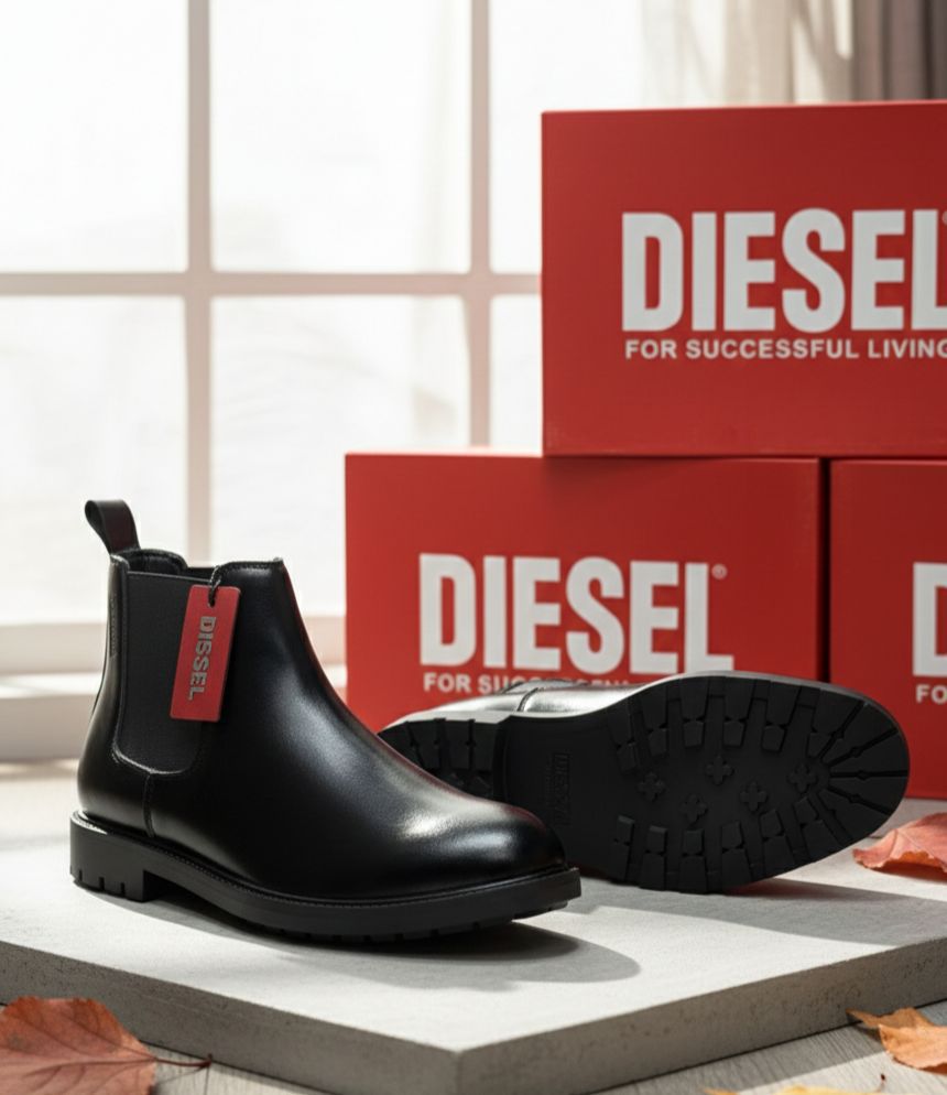Die_sel Men's Premium Leather Boots – Rugged Urban Style