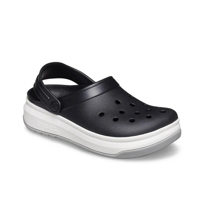 Cr_ocs Crocband Full Force EVA Anti-Slip + Abrasion-Resistant Sports Sandals for Men and Women, Black and White