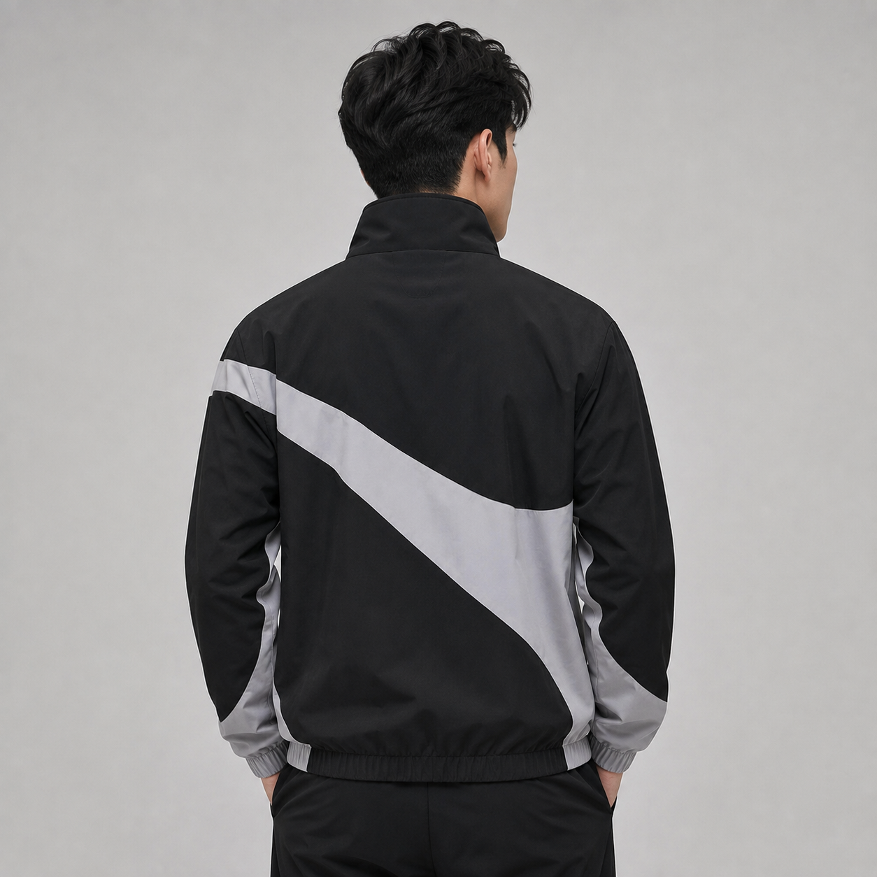 Ni_ke Men's Colorblock Sports Track Jacket – Lightweight Full Zip Casual Windbreaker
