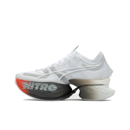 Pu_ma Fastroid Nitro Comfortable, Abrasion-Resistant Low-Top Casual Running Shoes, Unisex, White