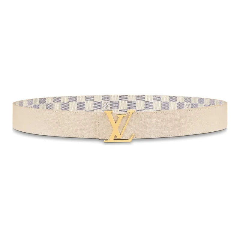 LOUISVUITTON canvas and calfskin belt men's beige width 4CM