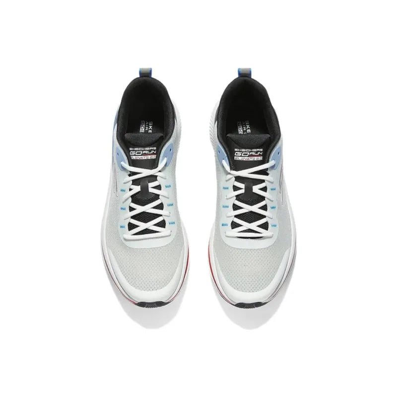 Ske_chers GO RUN Elevate 2.0 Cushioned Low-Top Running Shoes for Men, White