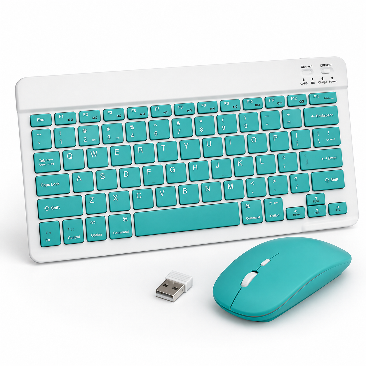 Rechargeable Wireless Keyboard & Mouse Combo – Slim Bluetooth Keyboard with Silent Mouse