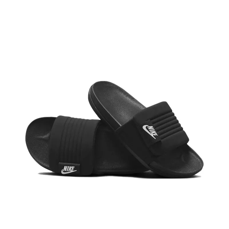 Ni_ke Offcourt Adjust Slide Black White