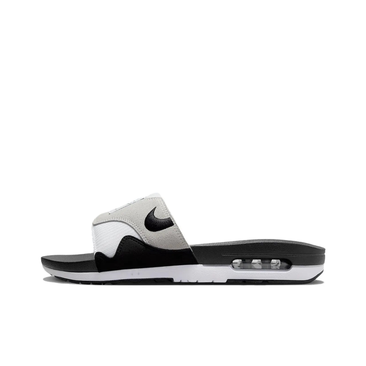 NI_KE Air Max Style Comfort Slides – Black Grey Premium Casual Slippers for Men