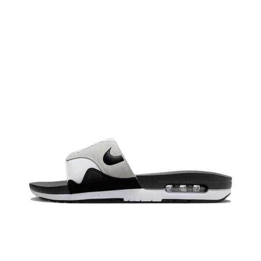 NI_KE Air Max Style Comfort Slides – Black Grey Premium Casual Slippers for Men