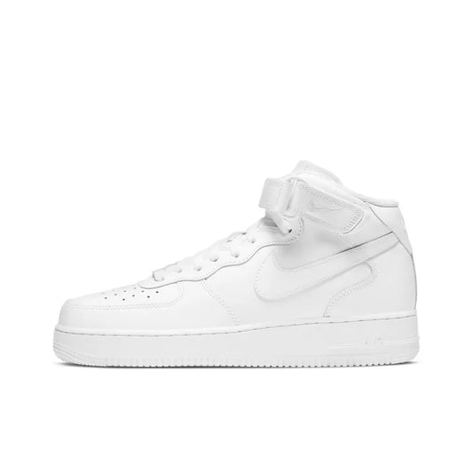 Ni_ke Air Force 1 Mid-Top Skateboarding Shoe Men's Pure White